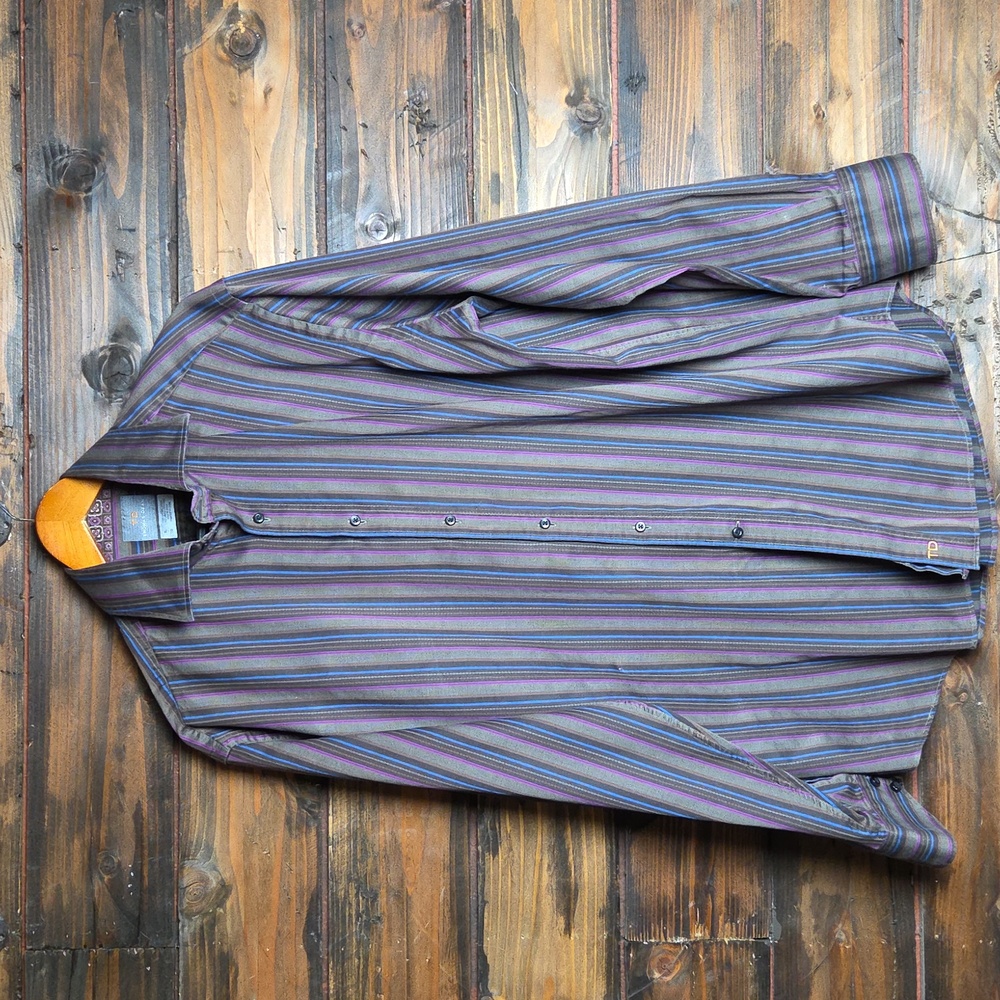Striped Long Sleeve Button-Up Shirt